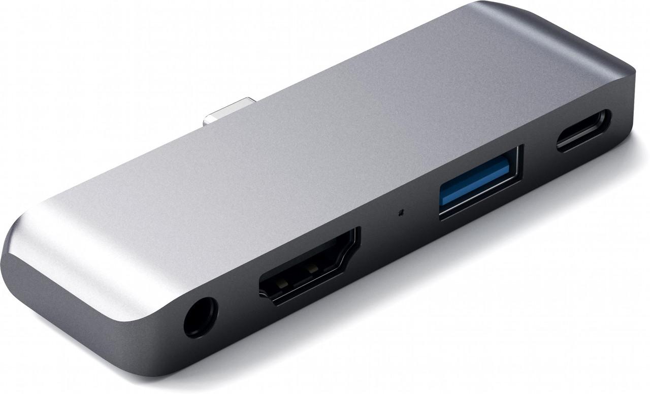 Хаб-адаптер Satechi Aluminum Type-C Mobile Pro Hub Space Gray (ST-TCMPHM)