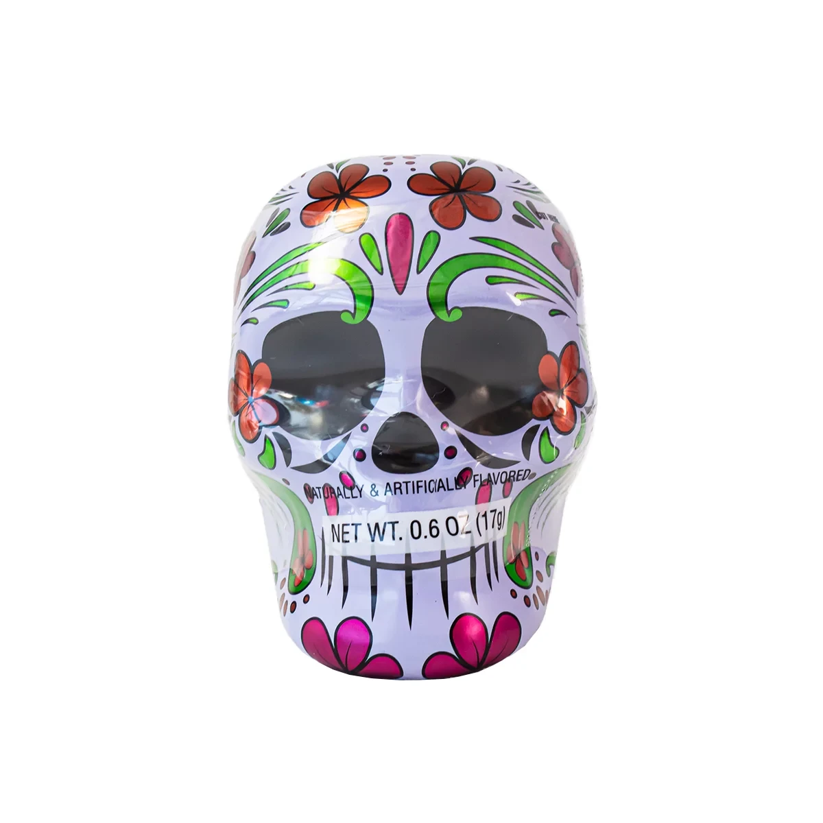 Металевий череп із цукерками Halloween Skull Tin with Smarties 17 г (білий)