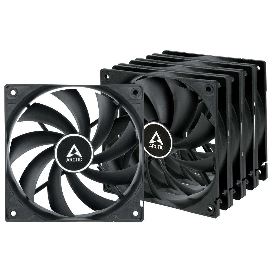 Вентилятор корпусный Arctic F12 120 мм 3 pin 5 шт. Black (ACFAN00248A)