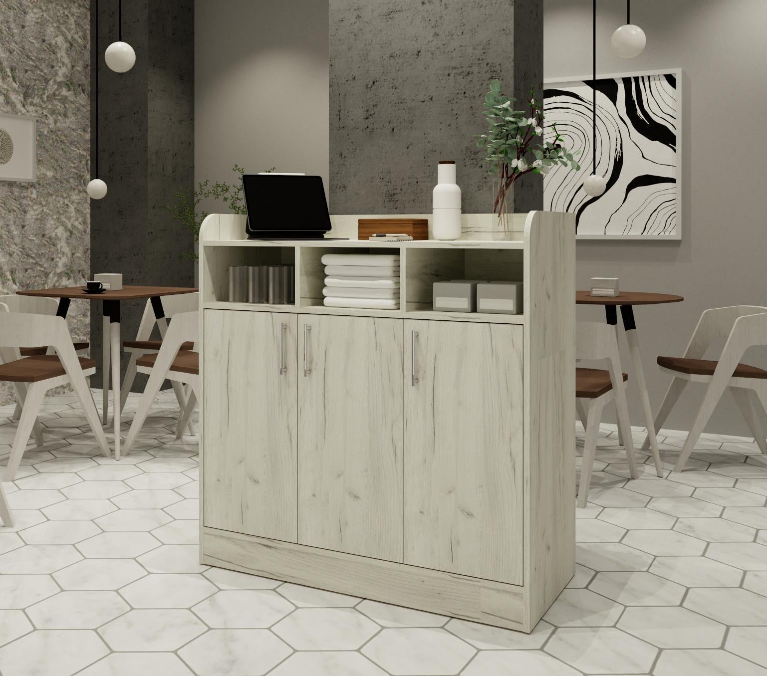 Тумба в кафе Крафт Белый (27415102)