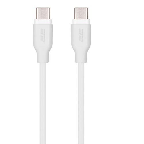 Кабель Glow 2E 2E-CCCC-WH USB-C-USB-C 60 Вт 1 м Білий (582395)