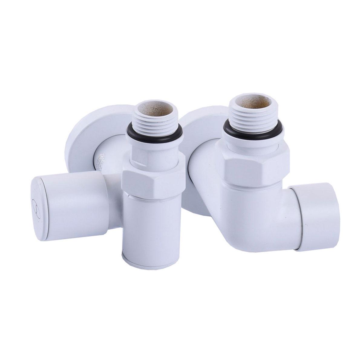 Кран кутовий під ТЕН Solomon 1/2"х1/2" 2 шт. Білий - фото 2