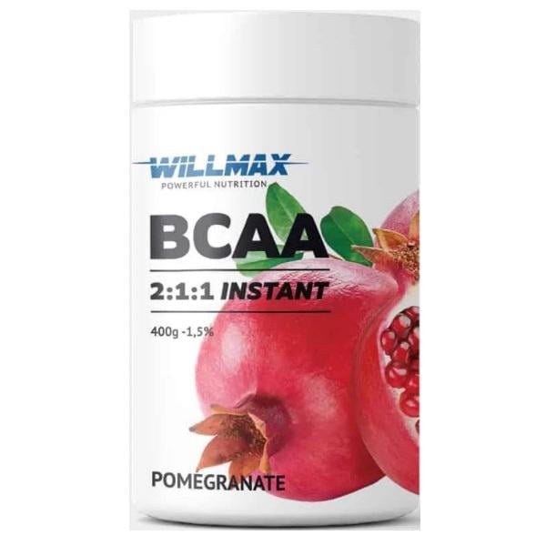 Аминокислота BCAA для спорта Willmax BCAA 2:1:1 Pomegranate 400 г/80 servings (000021885)