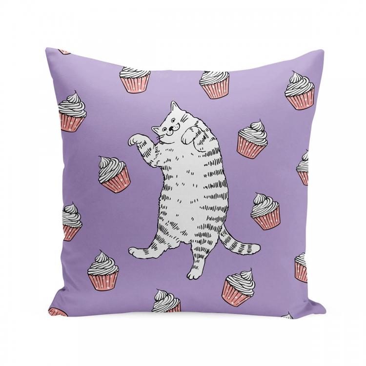 Подушка Кот с кексами Подушка Кот с кексами