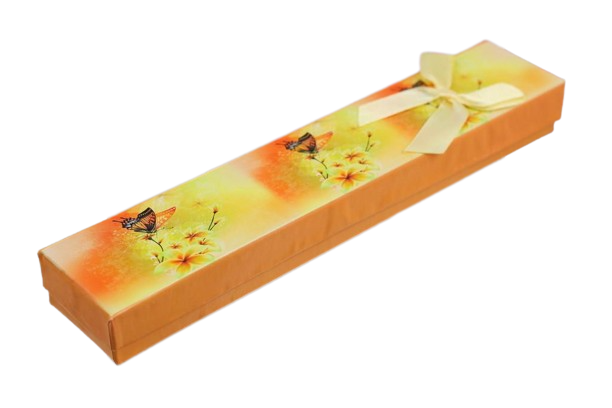 Подарочная коробочка с бабочками 21х4х2 см Оранжевый (1646667206)