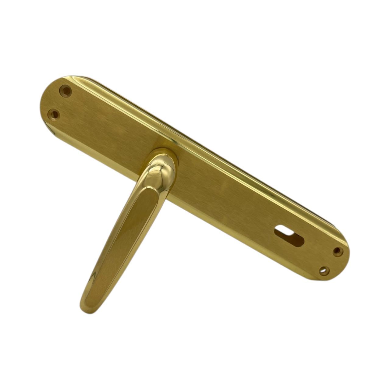 Дверные ручки межкомнатные под ключ буратино Ozcanlar Mine Sari 90 oda (370022)