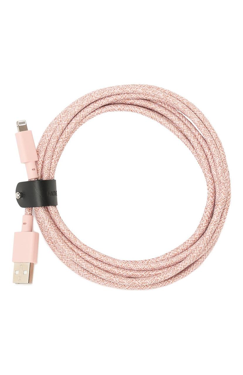 Кабель синхронизации Native Union Belt Lightning 3m Cable, Rose (BELT-KV-L-ROSE-3) - фото 2