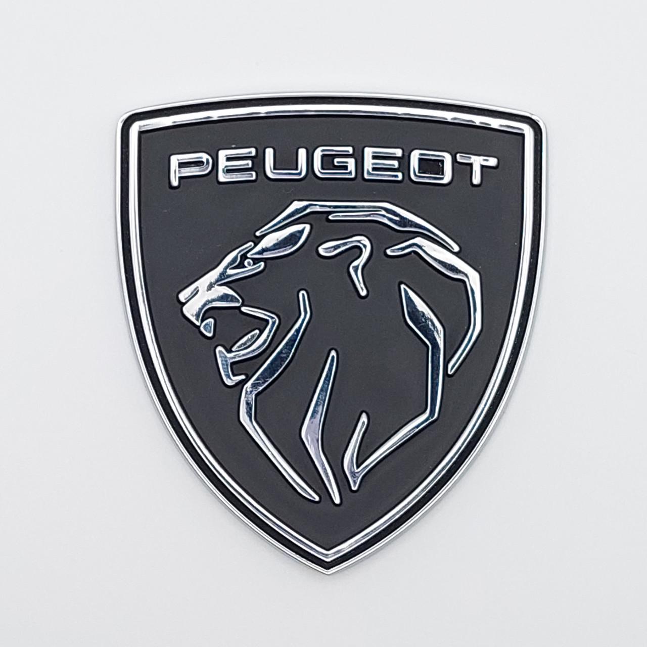Эмблема Peugeot 6х6,7 см Хром/Черный глянцевый (1759825748)