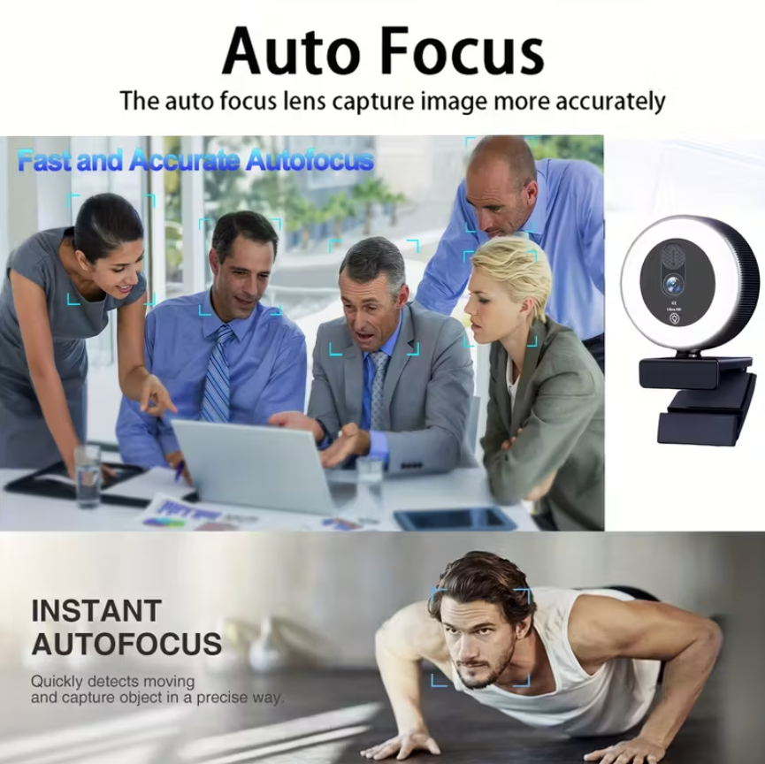 Веб-камера з мікрофоном зі штативом та автофокусом 2K FullHD (ВШТ46) - фото 8 Веб-камера з мікрофоном зі штативом та автофокусом 2K FullHD (ВШТ46) - фото 8