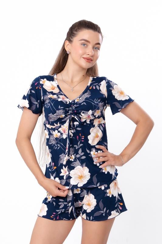 Комплект жіночий футболка і шорти Носи Своє р. 50 Темно-синій (8335-002)