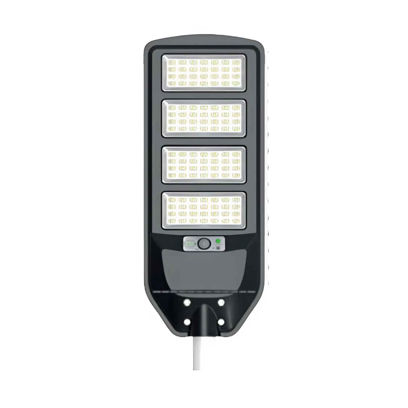 Консольный светильник с датчиком движения на солнечной панели LED 200W 6400K 1900Lm Черный (00000065672)