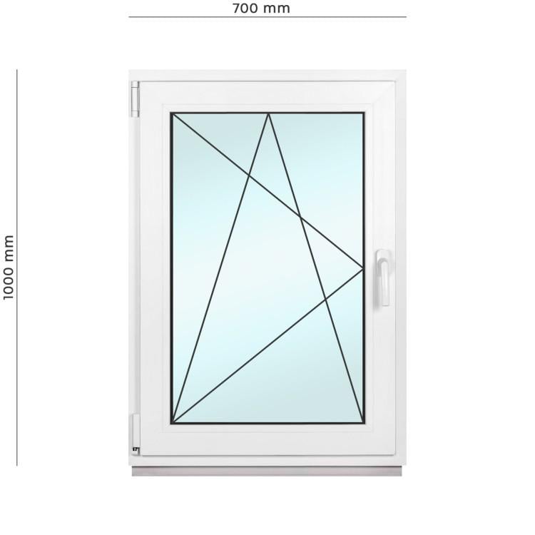 Вікно металопластикове Framex поворотно-відкидне з лівим відкриттям 700х1000 мм Білий - фото 2