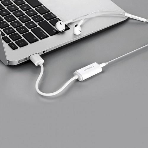 Звуковая карта UGREEN US206 30712 внешняя USB AUX jack TRRS Mic&Ear ALC4042 White (573260) - фото 7