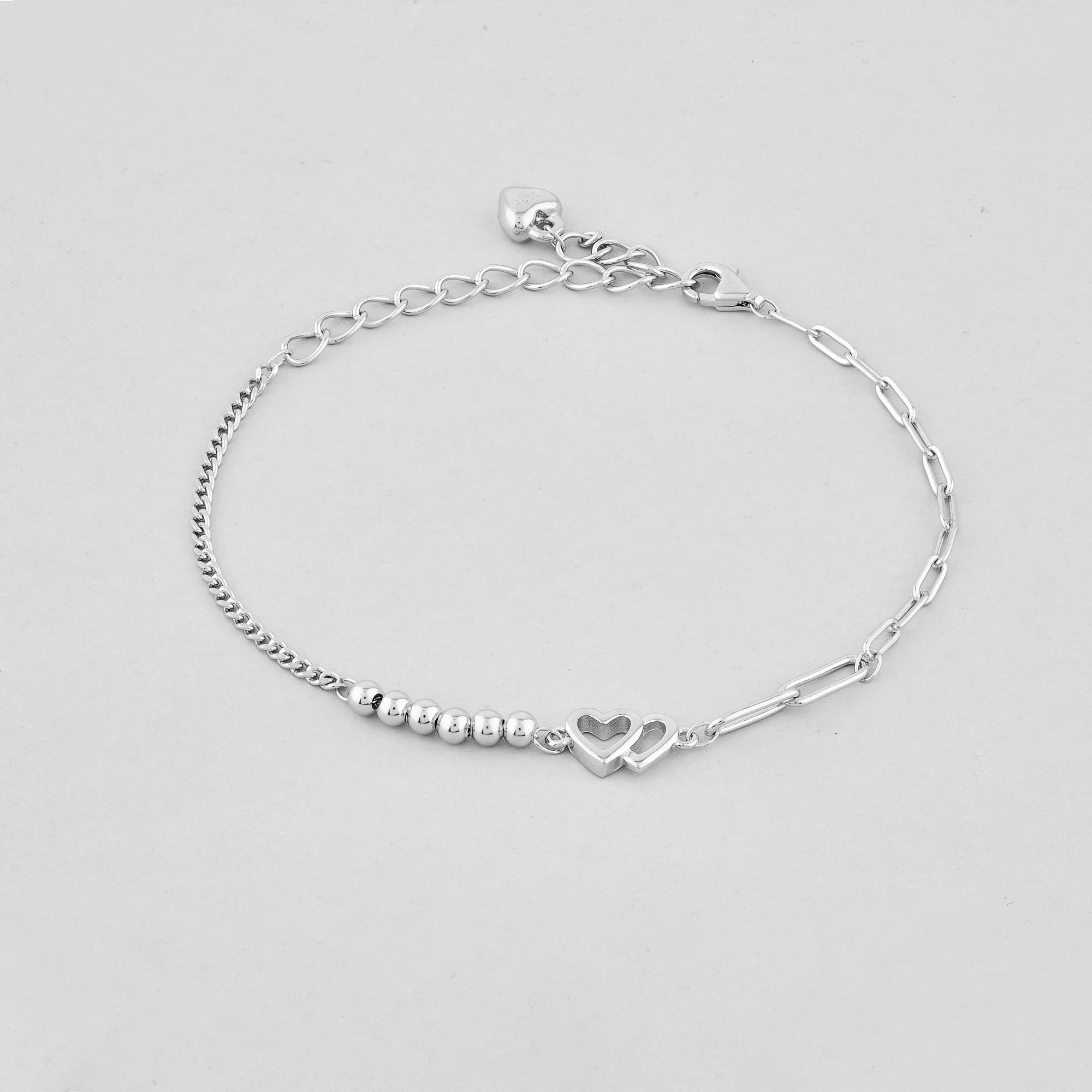 Браслет серебряный Minimal Любовная история (550305)