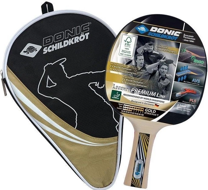 Набір для настільного тенісу DONIC Legends Gold ракетка/чохол (754431)