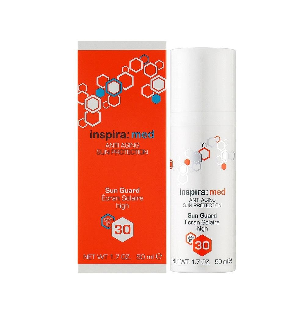 Крем сонцезахисний антивіковий Inspira:cosmetics SPF 30 Anti-Aging Sun Guard Med 50 мл (4251059310176) - фото 2