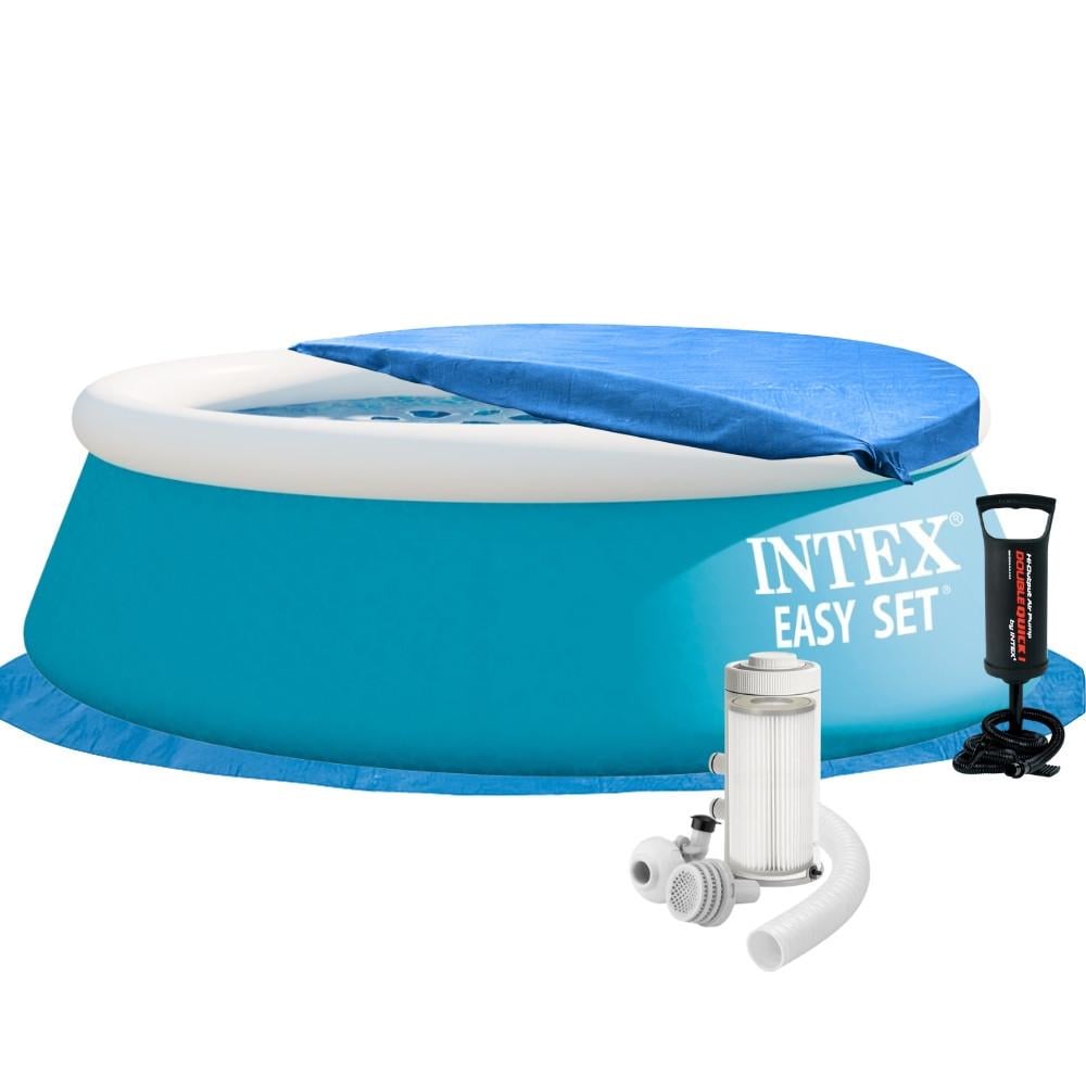 Бассейн надувной круглый Intex 28101-3 183х51 см с картриджным фильтр-насосом/тентом/насосом Синий (147-9-28101-3) Бассейн надувной круглый Intex 28101-3 183х51 см с картриджным фильтр-насосом/тентом/насосом Синий (147-9-28101-3)