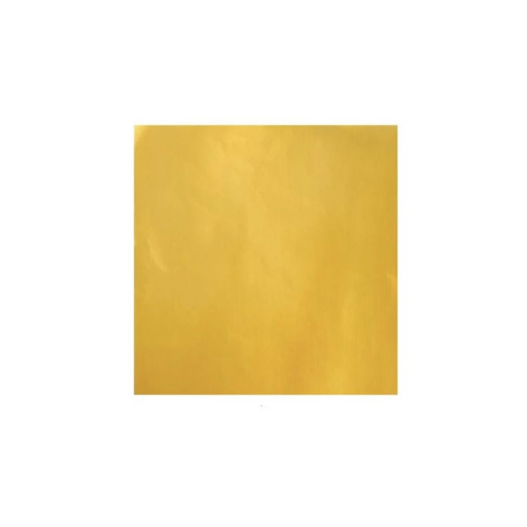 Фольга алюминевая пищевая для обертки конфет 8х8 см 100 шт. Золотистый (40_028)