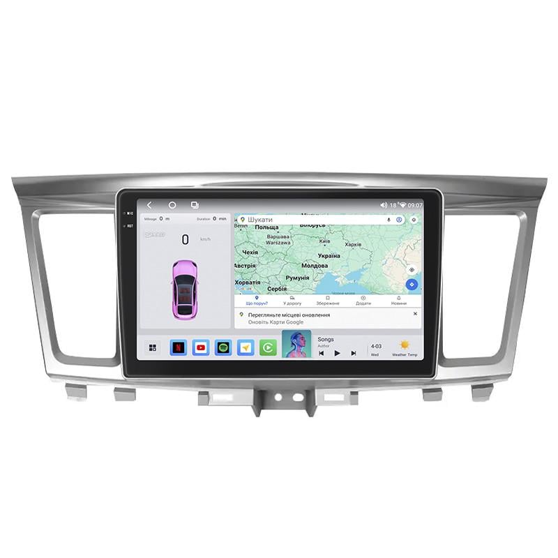 Автомагнитола штатная Lesko для Infiniti QX60 I 2013-4/64 QLED CarPlay/4G/Wi-Fi/GPS 360° 9"