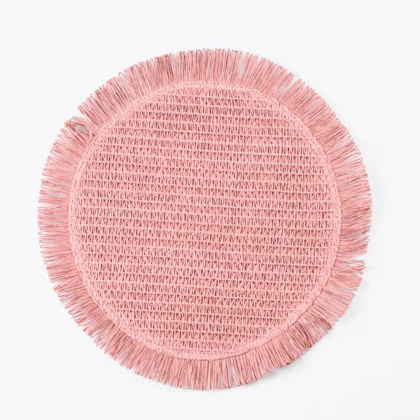 Коврик для сервировки стола Fringe 38 см Пыльная роза - фото 2 Коврик для сервировки стола Fringe 38 см Пыльная роза - фото 2