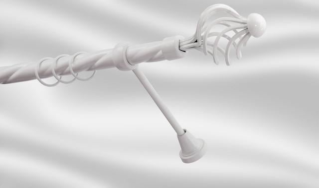 Карниз для штори Plastidea Арезо металевий одинарний кручений з гачками D 25 мм 300 см Білий Карниз для штори Plastidea Арезо металевий одинарний кручений з гачками D 25 мм 300 см Білий