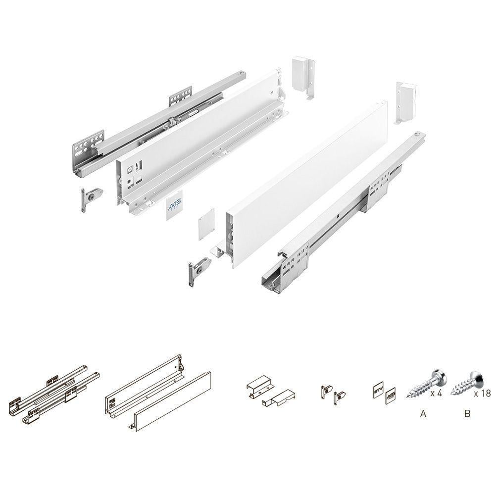 Выдвижной ящик GTV Axis H 86 мм L 400 мм Белый (PB-AXISPRO-KPL400A1)