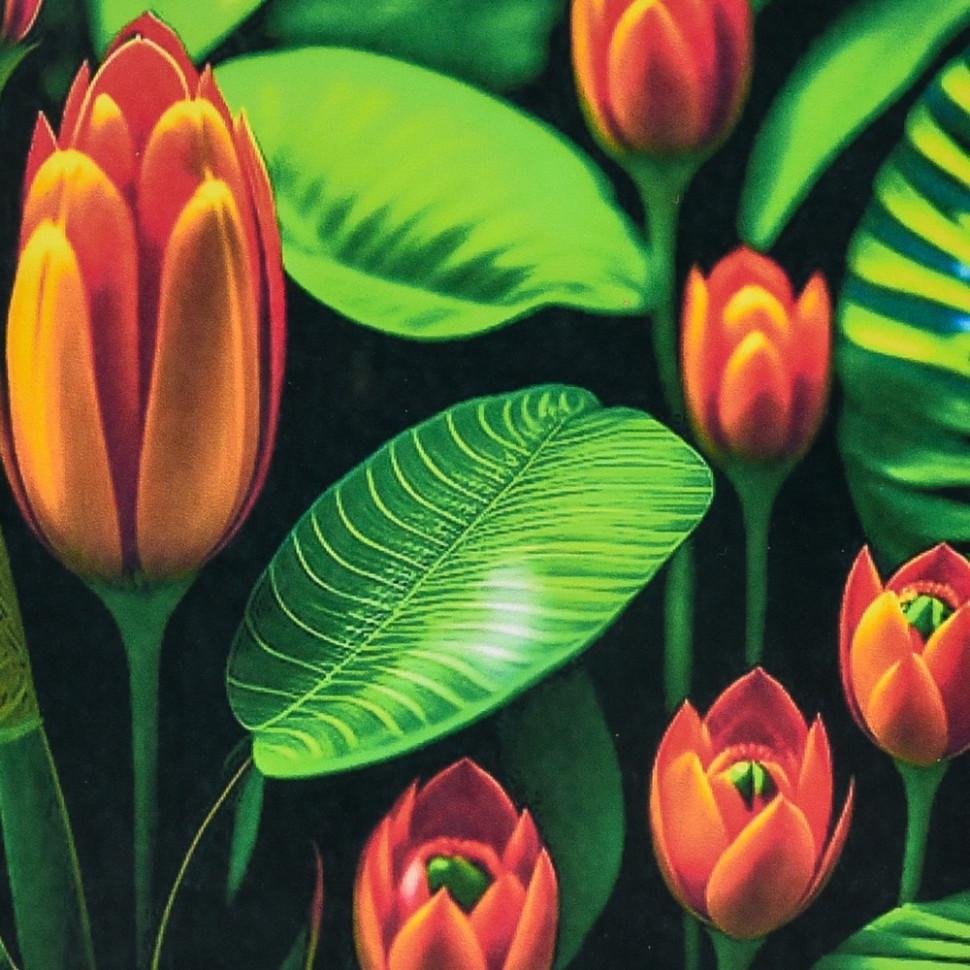 Алмазна мозаїка Strateg Преміум Екзотика квітів 30х30 см (HEE16338)