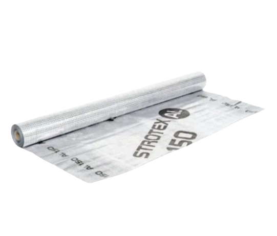 Паробар'єр Strotex AL-150 150 г/м2 фольгована пароізоляційна армована плівка 75 м2