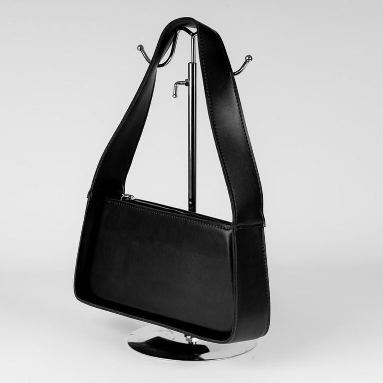 Сумка женская XENIA № 24-22 багет из глаткой экокожи Черный - фото 2 Сумка женская XENIA № 24-22 багет из глаткой экокожи Черный - фото 2