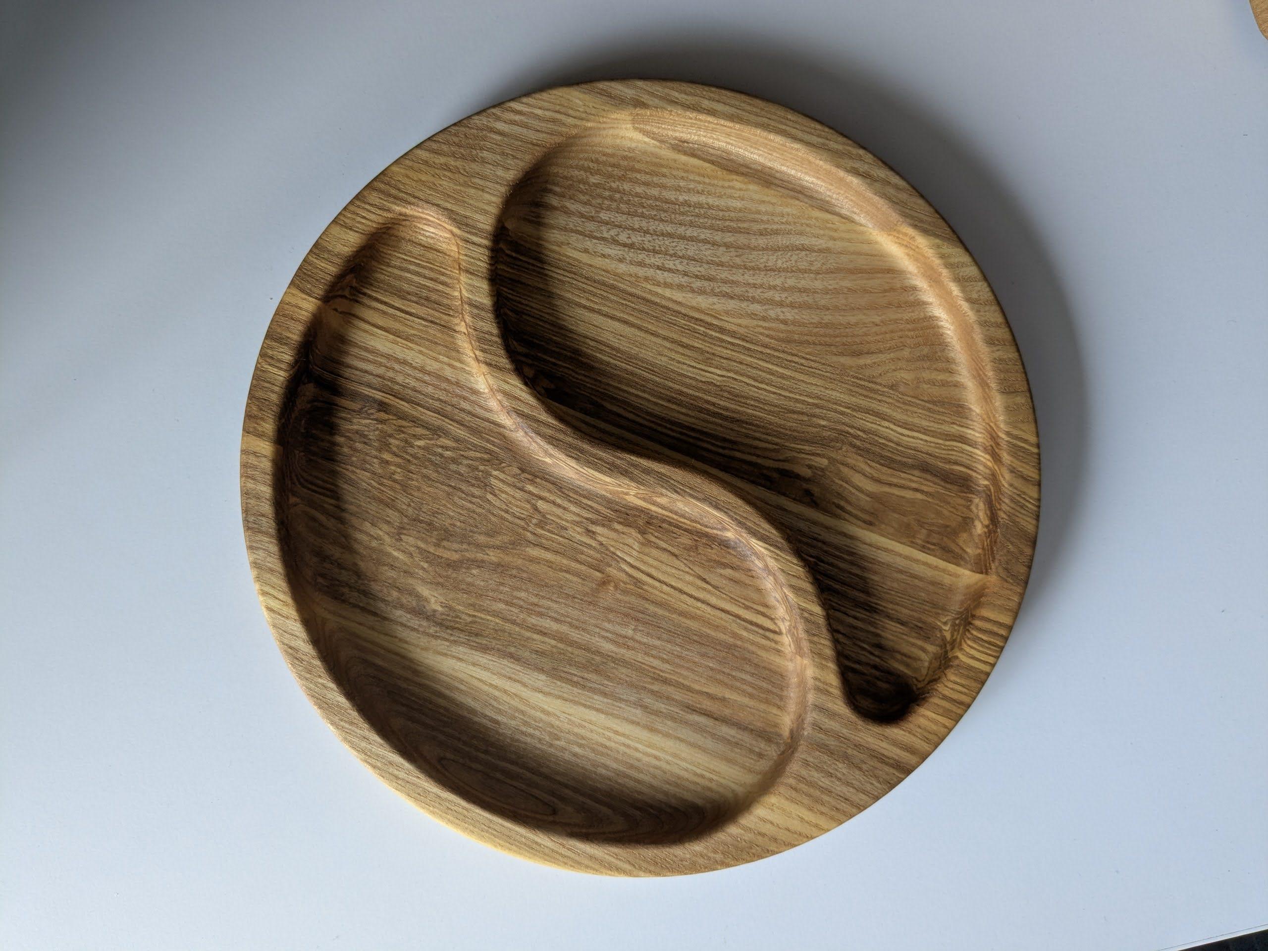 Менажниця кругла дерев’яна з ясеня 2 секції (SP-005)