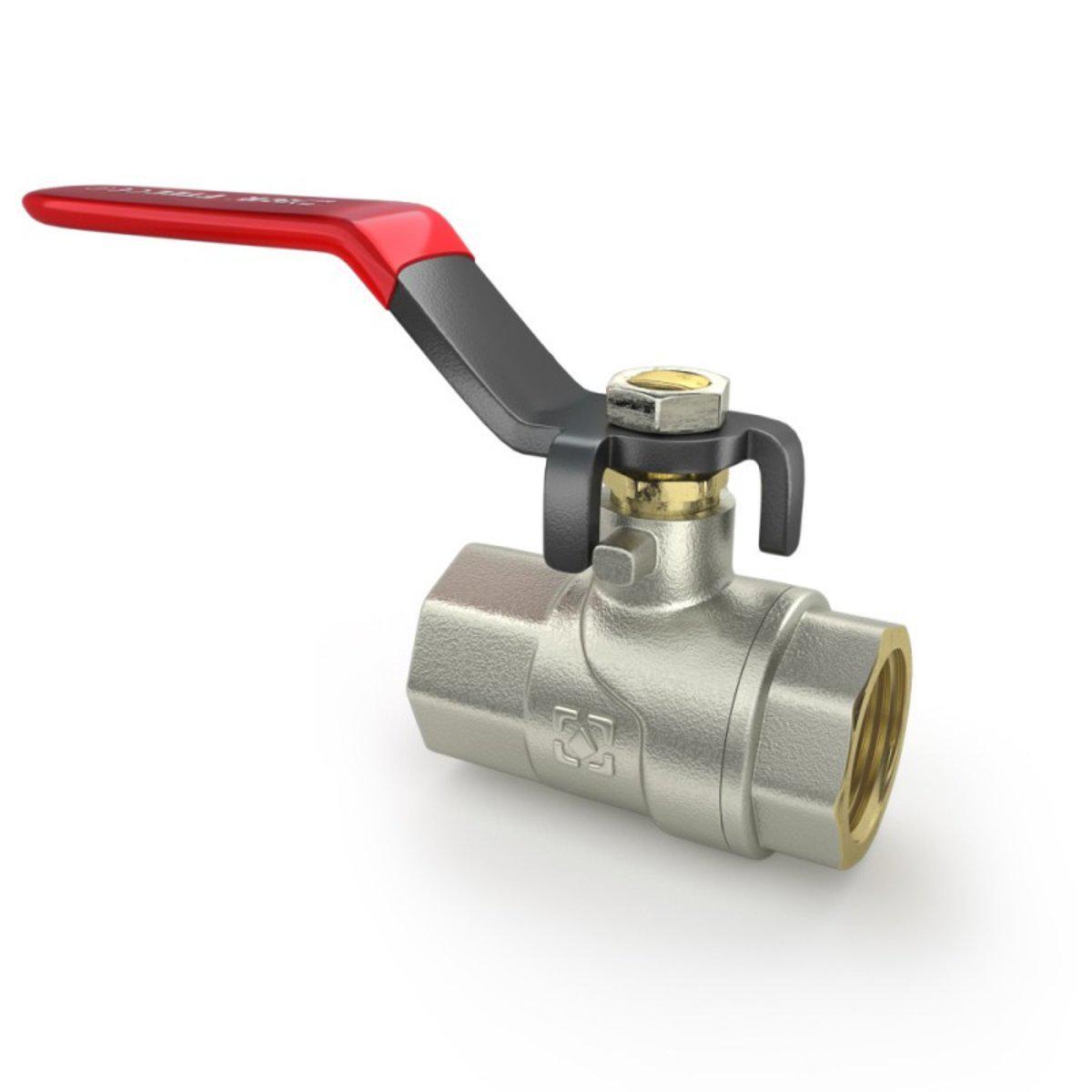 Кран шаровый Raftec PN40 ВВ ручка 1/2" Red (51508)
