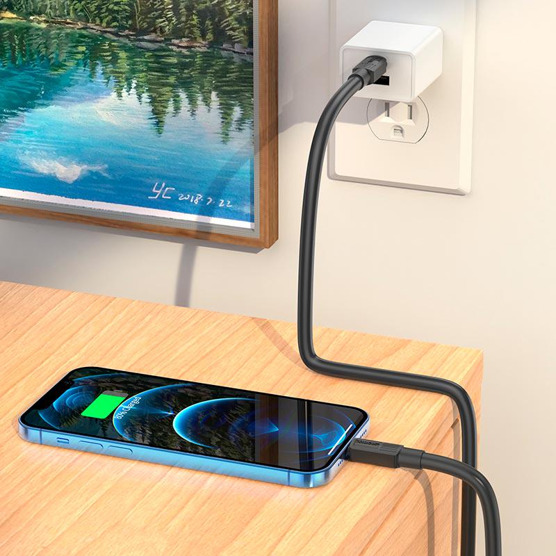 Кабель Hoco Type-C для Lightning Solid PD X84 1 м 20W Black (9822491) - фото 5