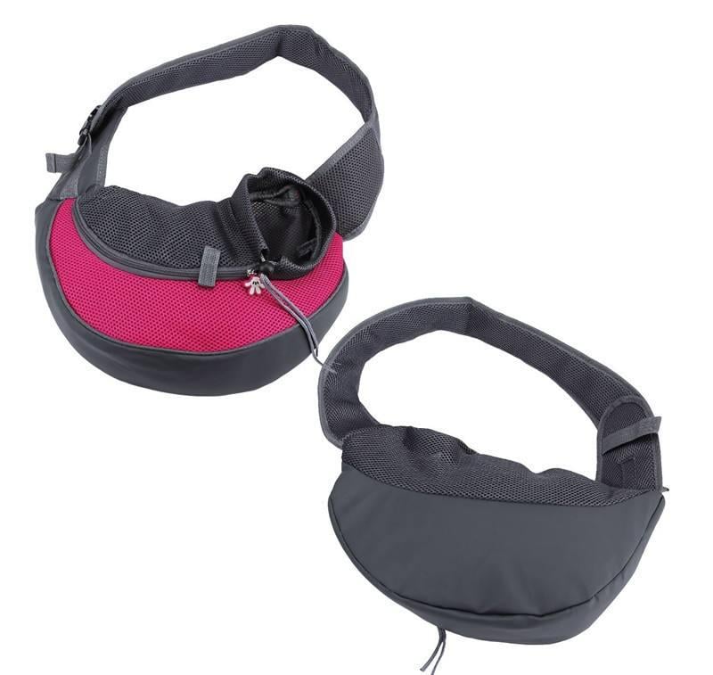 Сумка-слінг через плече для собак L до 5 кг Сірий/Рожевий (ST0161) - фото 2