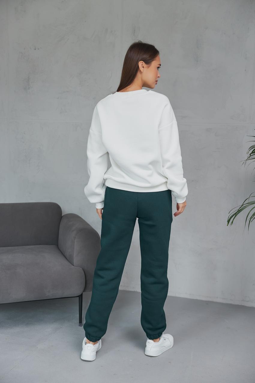 Світшот жіночий Happiness М132.4/1 начіс L Кремовий/Зелений (595-1-62) - фото 5 Світшот жіночий Happiness М132.4/1 начіс L Кремовий/Зелений (595-1-62) - фото 5