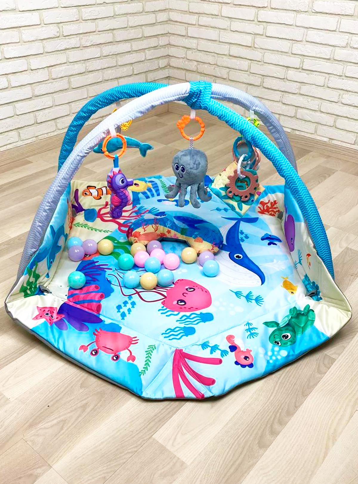 Развивающий коврик интерактивный DobraMama Синий (73699) - фото 9