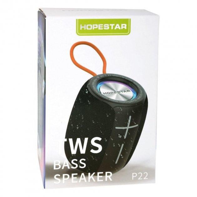 Колонка портативна TWS Hopestar P22 Чорний - фото 2