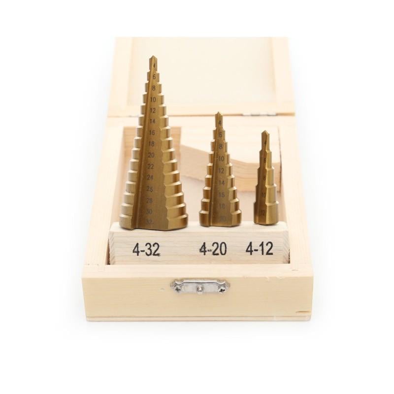 Свердла ступінчасті Kraft & Dele KD10244 3 шт. 4-32 мм/2 мм