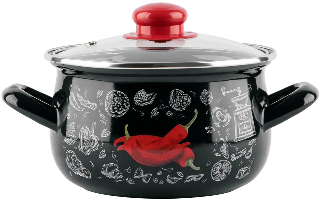 Кастрюля Gusto Перчинка 4 л с крышкой 20 см (GT-T-120-P) Кастрюля Gusto Перчинка 4 л с крышкой 20 см (GT-T-120-P)