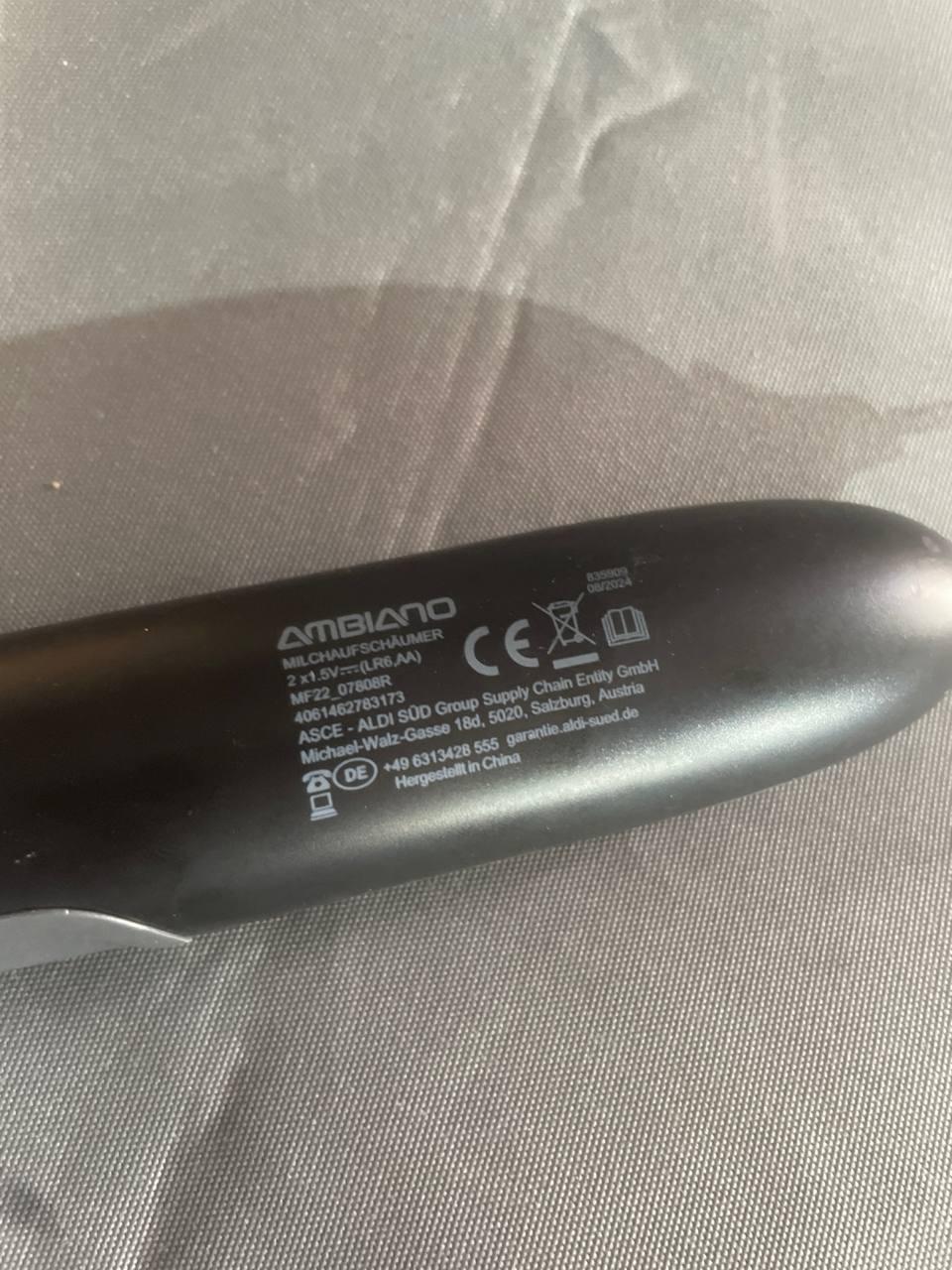 Спінювач молока Ambiano на 2 батарейках AA - фото 2