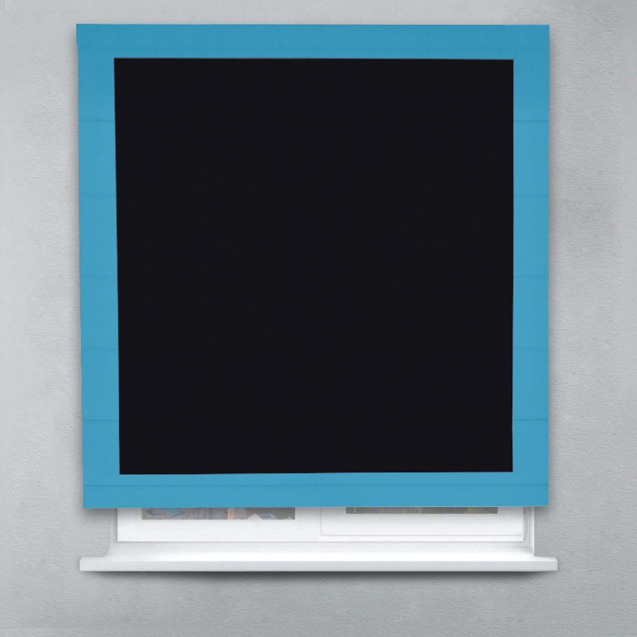 Римская штора Блэкаут Перфект с кантами 250х170 см Черный/Морской