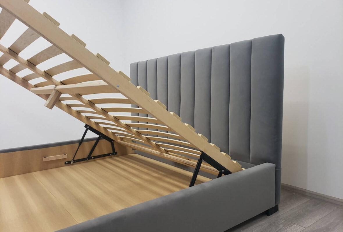 Ліжко двоспальне Шик Галичина Амелія 1 дерево/тканина з підйомником з м'яким узголів'ям без матраца 160х200 см Сірий - фото 3 Ліжко двоспальне Шик Галичина Амелія 1 дерево/тканина з підйомником з м'яким узголів'ям без матраца 160х200 см Сірий - фото 3