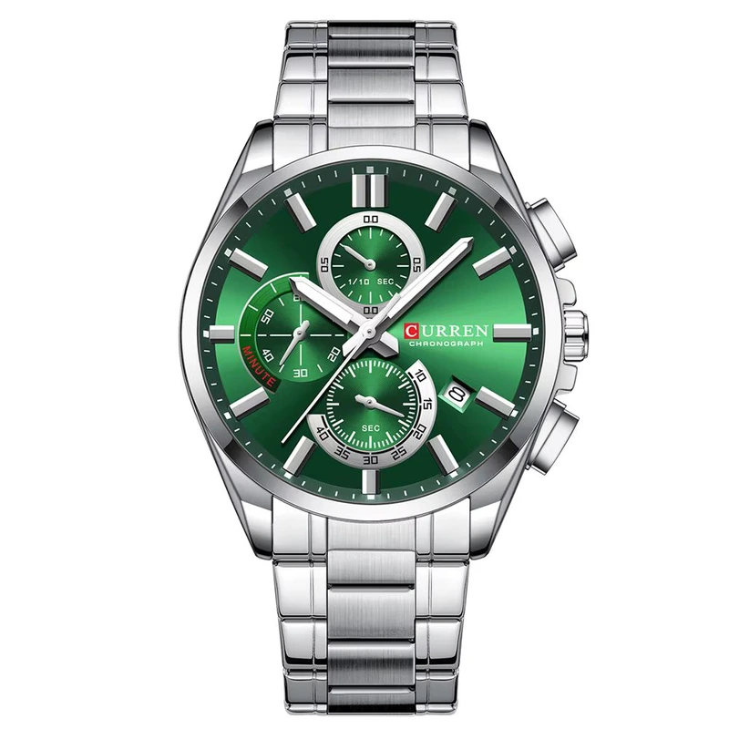 Наручний годинник Curren Сurren 8475 Silver/Green