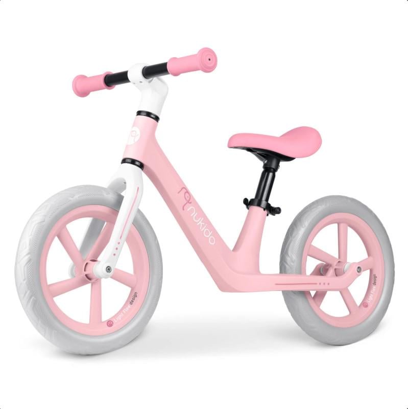 Велосипед для балансировки Nukido 87 см Бело-розовый (760404)