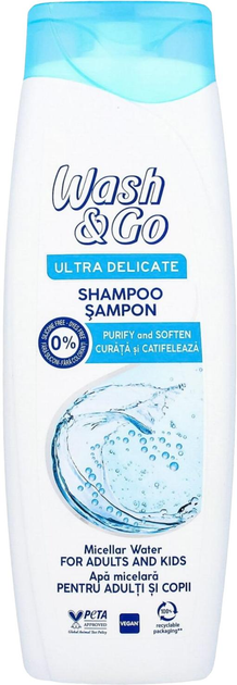 Шампунь для всіх типів волосся Wash & Go для дітей та дорослих з міцелярною водою 360 мл