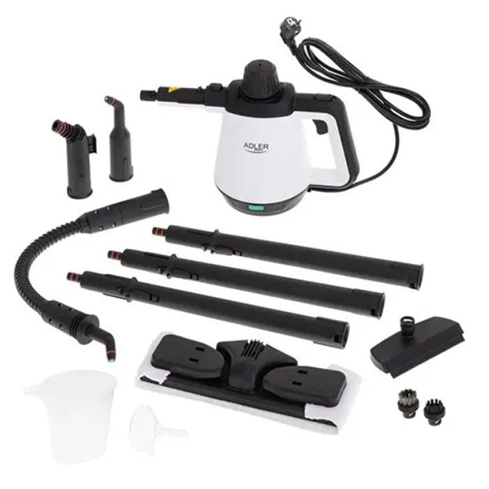 Пароочиститель для дома и автомобиля Adler AD 7038 ручной электрический 2 кВт 450 мл Белый с черным (4653) - фото 7