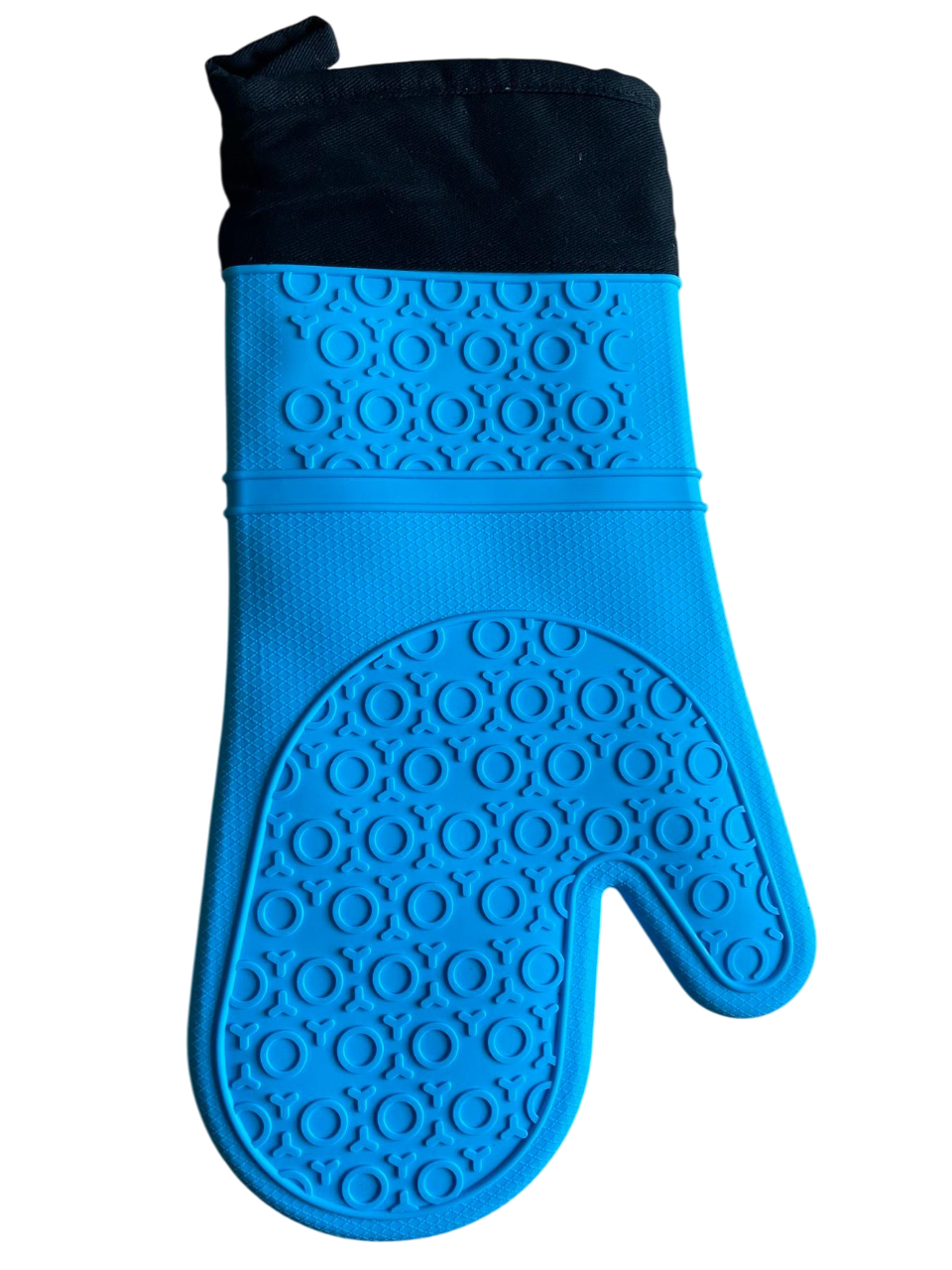 Перчатка-прихватка силиконовая GloryKit 35 см с внутренним термослоем Голубой (27071225)