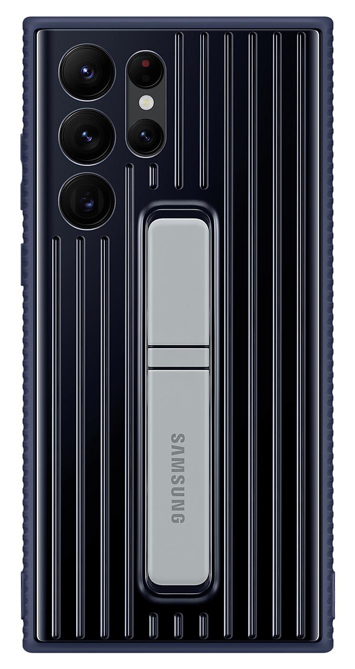 Чехол противоударный с подставкой Protective Standing Cover EF-RS908CNEGRU Official для Samsung Galaxy S22 Ultra (6.8") Navy - фото 9