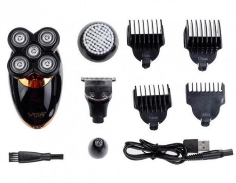 Електробритва чоловіча VGR V-316 5в1 для стрижки волосся бороди та вусів Чорний (2390000050) - фото 2 Електробритва чоловіча VGR V-316 5в1 для стрижки волосся бороди та вусів Чорний (2390000050) - фото 2