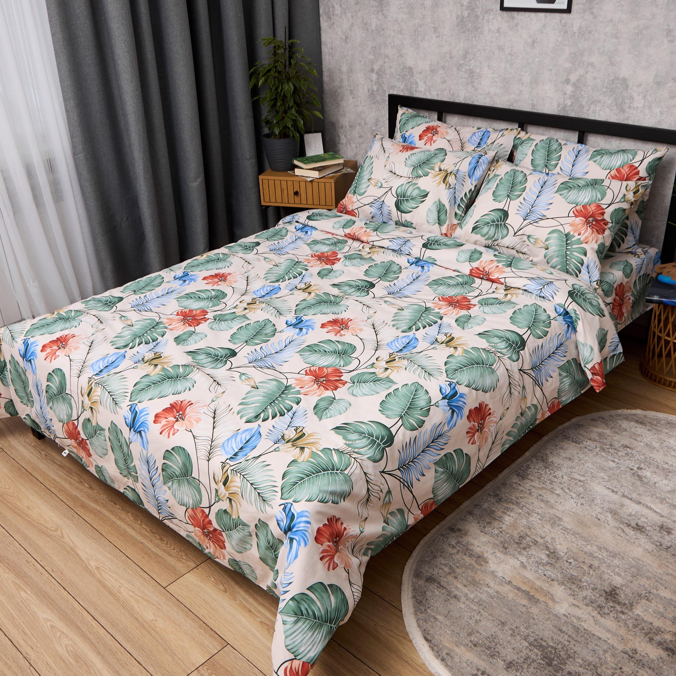 Комплект постільної білизни Moon&Star Бязь Gold Люкс Tropic Calm двоспальний 175х210 см наволочки 2 шт. (MS-820015372)