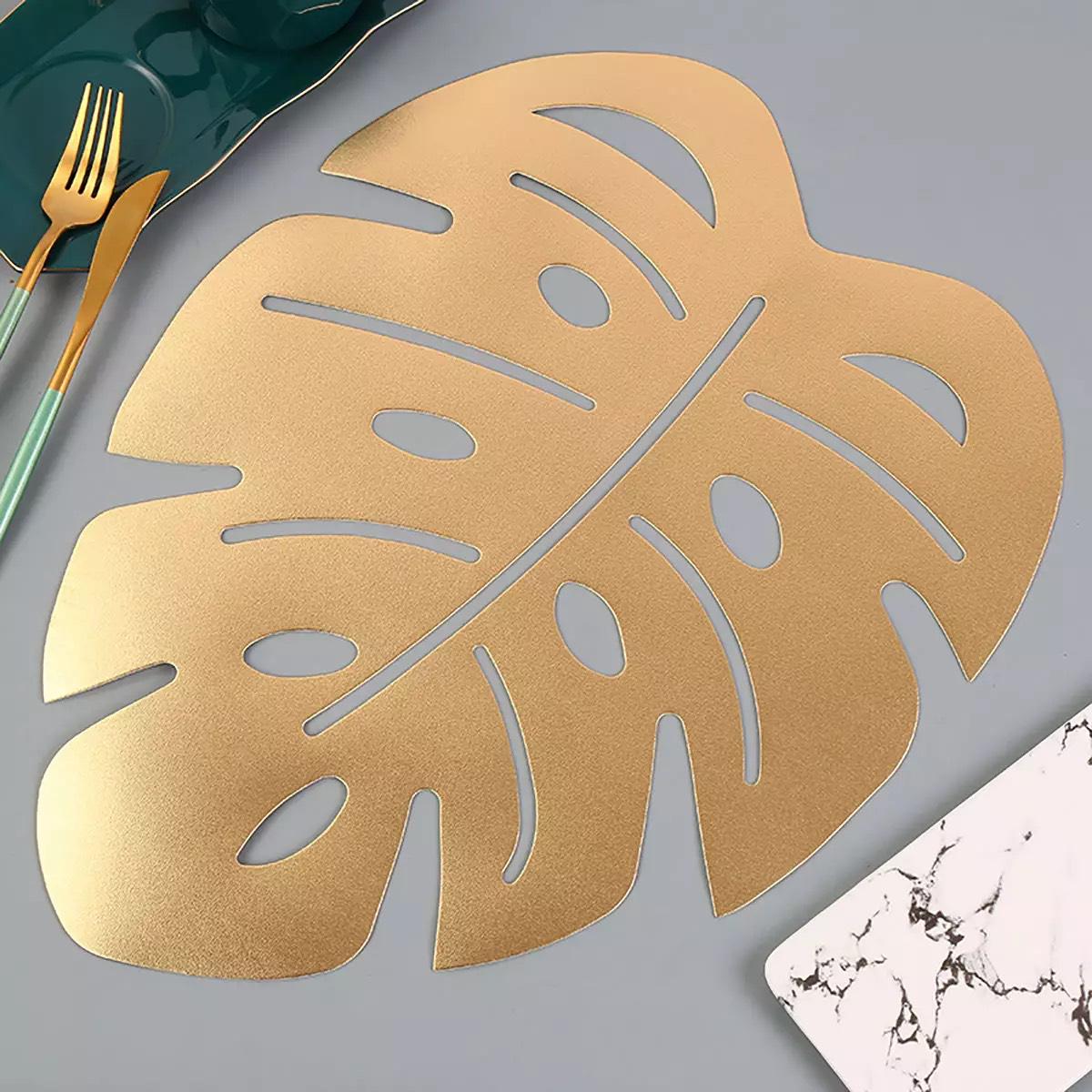 Салфетка сервировочная Листок 7859 Золотистый (4400193)